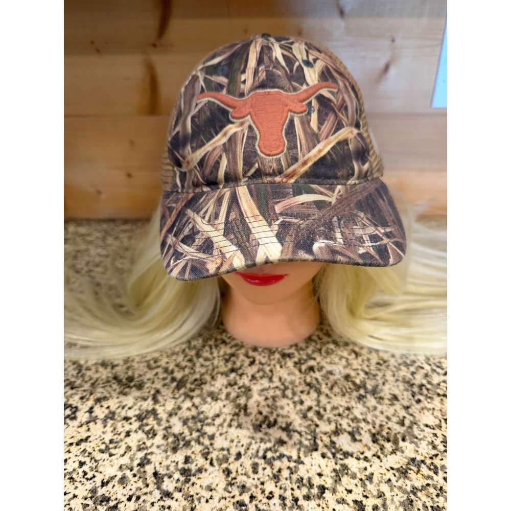 Top of the World Texas Longhorns Camo Trucker Hat One Fit Mens Mesh Cap RealTree